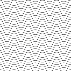 Wavy line black-white seamless pattern