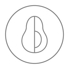 Avocado line icon.