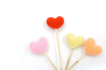 Love hearts on white background