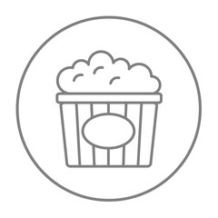 Popcorn line icon.