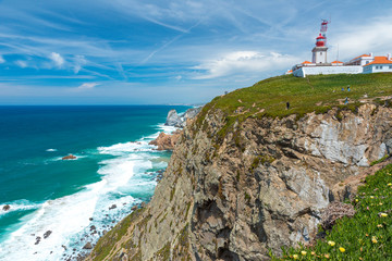 Fototapeta na wymiar Cabo de Roca - Viewpoint at the coast of Portugal