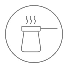Coffee turk line icon.