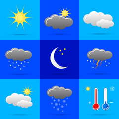 Set of weather icons 
