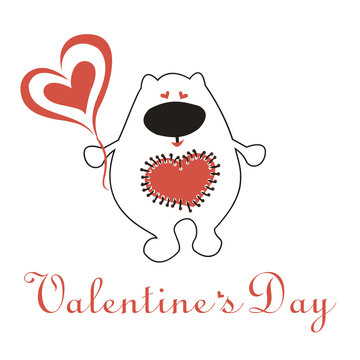 Valentine's Day card Bear