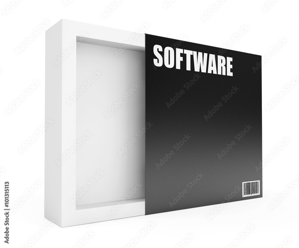 Aufkleber empty software box