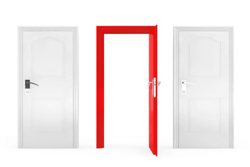 Success Concept. Three Doors