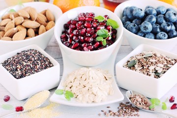 Superfood concept. Detox program ingredients.Healthy eating. 