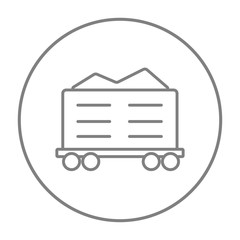 Cargo wagon line icon.
