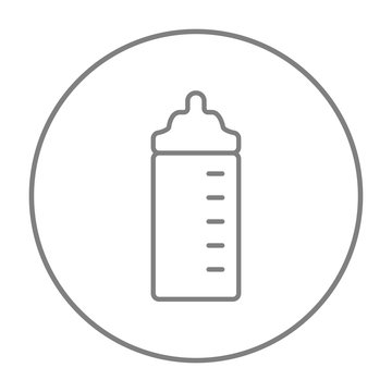 Feeding bottle line icon.