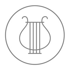 Lyre line icon.