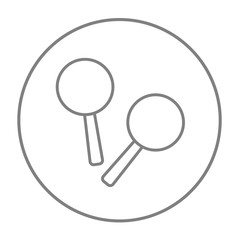 Maracas line icon.