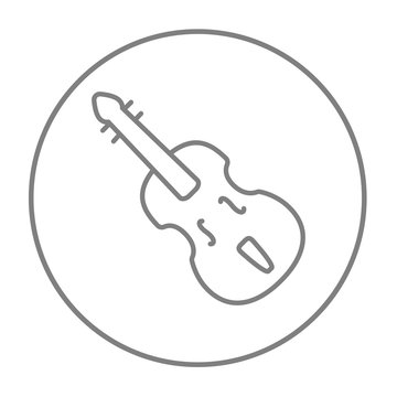 Cello line icon.