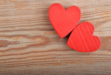 Obraz premium Heart on wooden background
