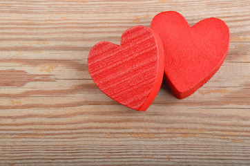 Obraz premium Heart on wooden background