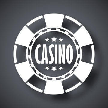 Casino chips icon, vector