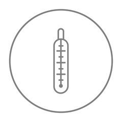 Medical thermometer line icon.