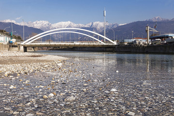 River with bridge