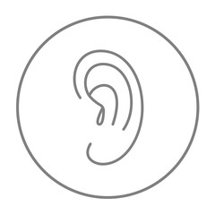 Human ear line icon.