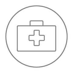 First aid kit line icon.