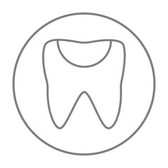 Tooth decay line icon.