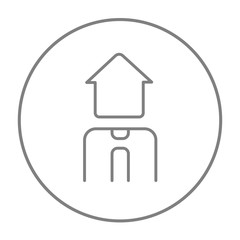 Real estate agent line icon.