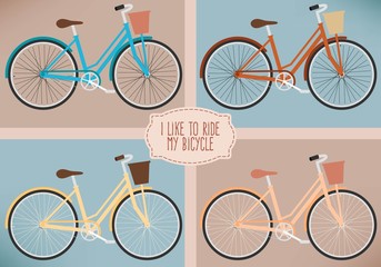 Set of bicycles