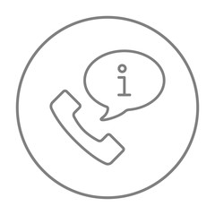 Customer service line icon.