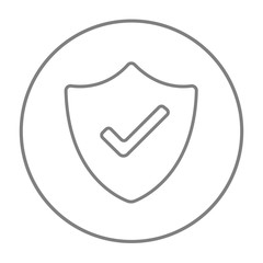 Quality is confirmed line icon.