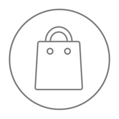 Shopping bag line icon.