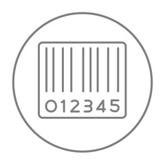 Barcode line icon.