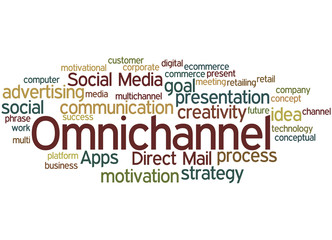 Omnichannel, word cloud concept