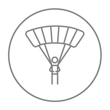Skydiving line icon.