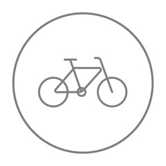 Fototapeta premium Bicycle line icon.