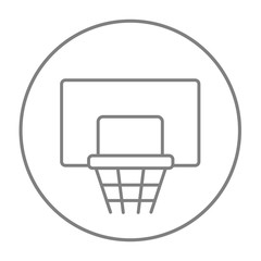 Basketball hoop line icon.