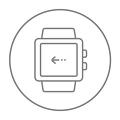 Smartwatch line icon.