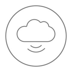 Cloud computing line icon.