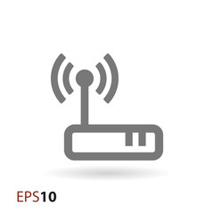 Wireless modem icon for web and mobile