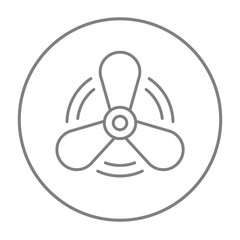 Boat propeller line icon.