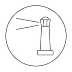 Fototapeta na wymiar Lighthouse line icon.