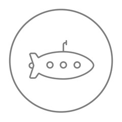 Submarine line icon.