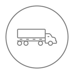 Delivery truck line icon.