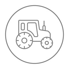 Tractor line icon.