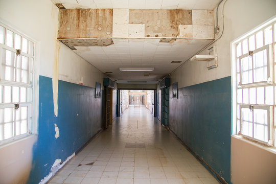 SANTA FE - OCTOBER 18:  The Iconic New Mexico State Penitentiary Riot Of February 2 And 3, 1980 Buildings.  The Buildings And Grounds Record The Heinous Remnants In Santa Fe, New Mexico.  