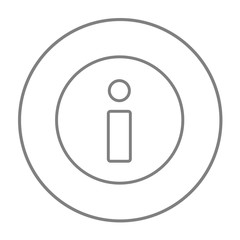 Information sign line icon.