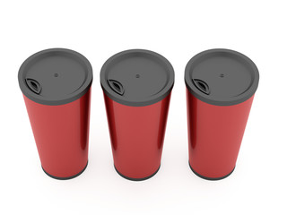 Fast food cup isolated on white background