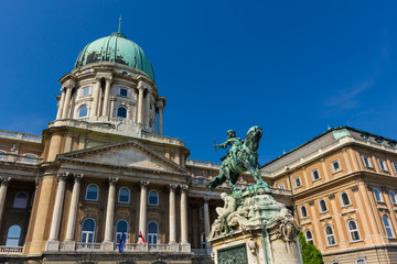 Fototapeta na wymiar Statue of Prince Eugene of Savoy in Budapest Hungary
