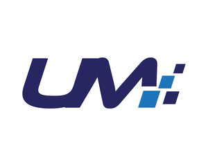 UM digital letter logo