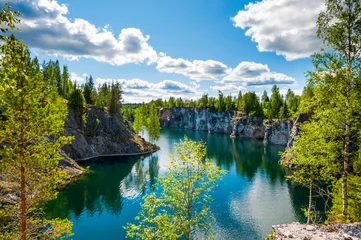 Fotobehang Natuur Natuur in de zomer, Karelië, Rusland