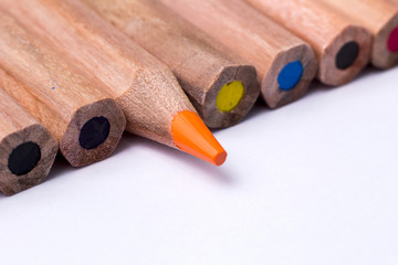 colored pencils close-up