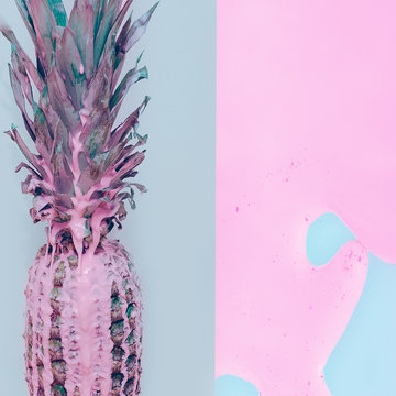 Vanilla metamorphosis. fashion pink pineapple